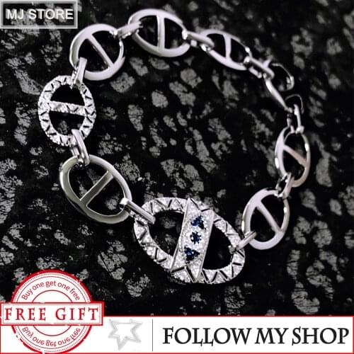 The New S925 Silver Charm Bracelet Original Copy 1:1 Sailor Ring Piece Bangles For Women Luxury Brand Monaco Jewelry Lovers Gift