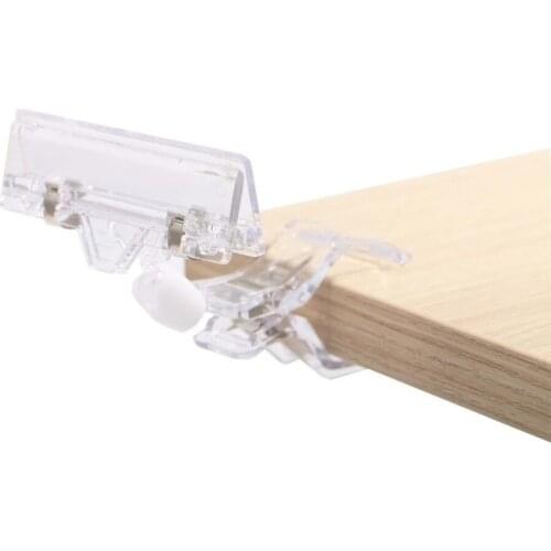 10pcs Clear Plastic Merchandise Sign Clip Rotatable Pop Clip-on Display Rack Price Photo Holders Card Stand