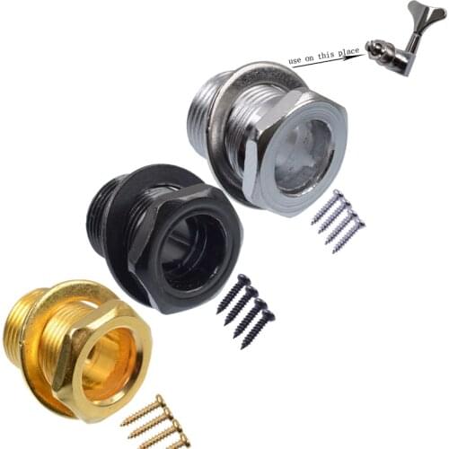 100Set Sealed-Gear Electric Guitar Bass Guitar Tuning Peg Tuner Machine Head Hex Threaded Bushing Ferrules and Mount Screws