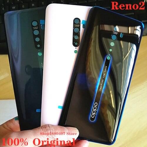 100% Original Back Cover For OPPO Reno 2 Reno2 Rear Housing Door Battery Cover Panel Mobile Phone Case Shell Replacement Parts