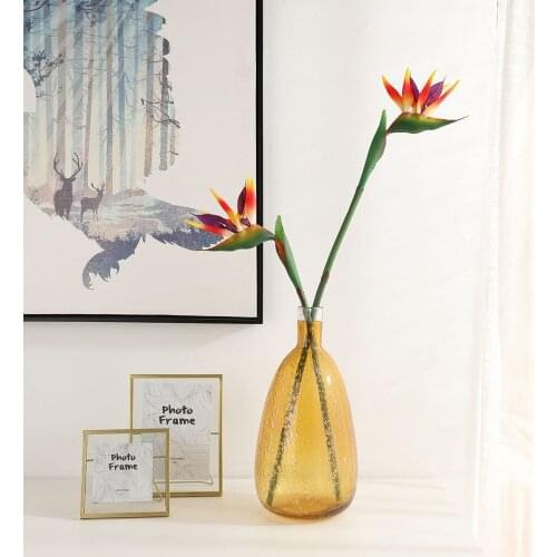 2PCS Paradise Flower Artificial Plants Garden Perennials Flower Bird Bonsai Orchid Flower Blooming Plant Artificial Decorations