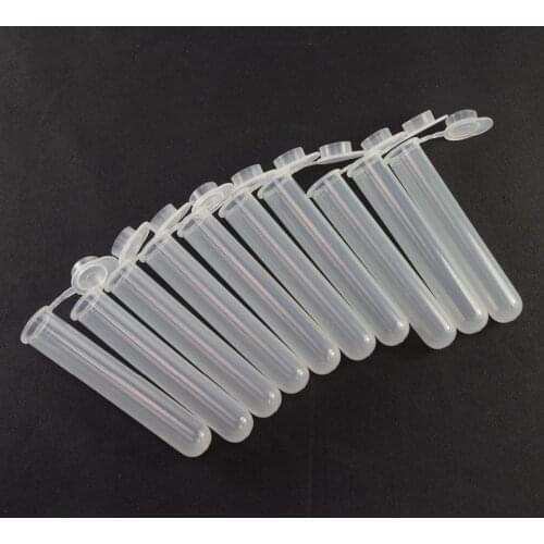 20pcs 15ml Lab PP No Scale Centrifuge Tube Round-bottom With Cap EP Tube PCR Tube Sample Specimen