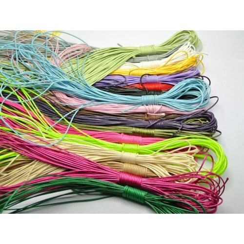 200 Merters Mixed Color Korean Waxed Cord String Thread 1mm for Necklace