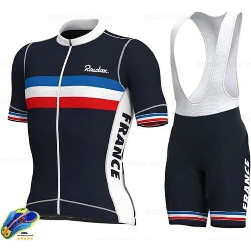 2021 France Cycling Set Man Cycling Jersey Short Sleeve Bicycle Cycling Clothing Kit Mtb Bike Wear Triathlon Maillot Ciclismo