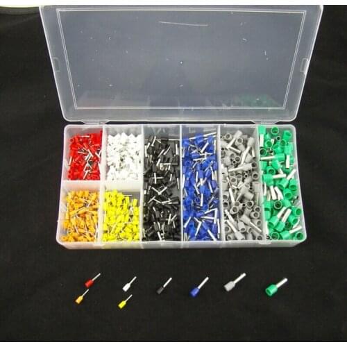 800PCS AWG 22 - 10 Insulated Cord Pin End Terminal Ferrules Kit Set Wire Copper Crimp Connector