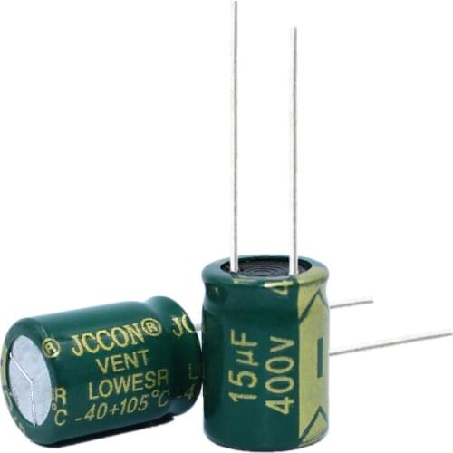 10pcs High frequency low resistance aluminum electrolytic capacitor 400v15UF 15uf400v volume: 10x13 10x17