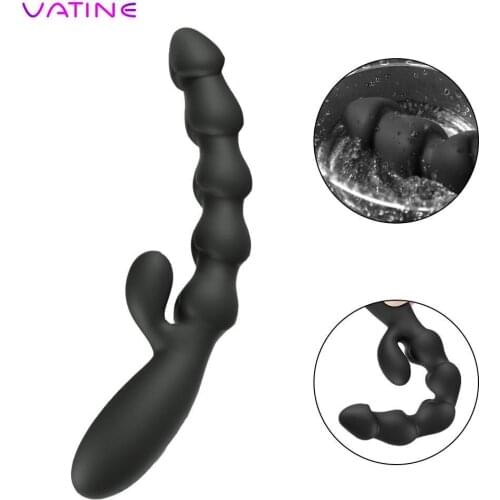 Anal Vibrator Prostate Massage Dual Motor Butt Plug USB Charge Vibrators Anal Beads Stimulator 10 Speeds Sex Toys For Men Women