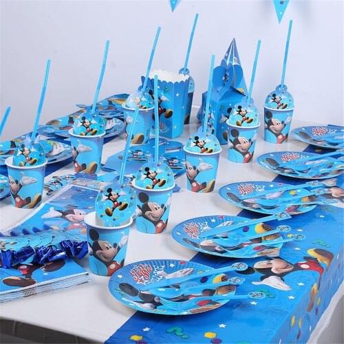 24pcs Kids Party Supplies Mickey Mouse Card Toppers Cake Decoration Dessert Inserted Card Cupcake Inserts Card Birthday