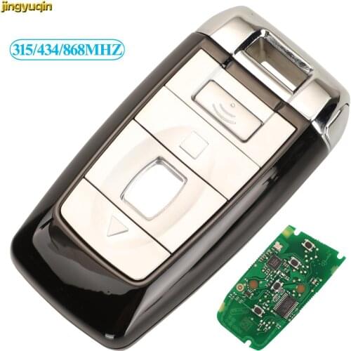 Jingyuqin Remote Car Key Fob Control 315/434/868MHZ CAS4 F System For Rolls-Royce Cullinan Dawn Ghost Phantom Wraith 4 Buttons