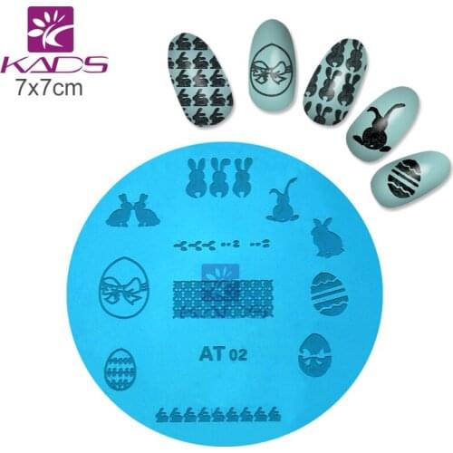 KADS AT02 Easter Style Eggs & Rabbit nail art stamp template nail art stamp For fashion diy polish beauty nail art image stamp