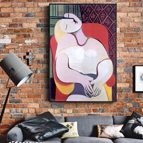 Woman In An Armchair Wall Art Canvas Prints Pablo Picasso Paintings Reproductions On The Wall Cuadros Pictures For Living Room