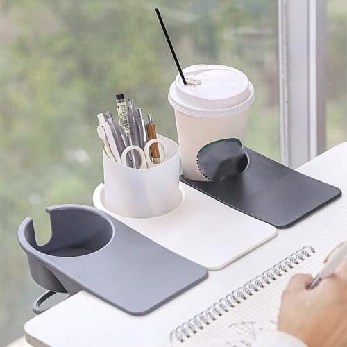 Creative Coffee Drink Cup Holder Table Side Water Cup Shelf Office Desktop Computer Desk Fixed Cup Holder High Quality Plastic