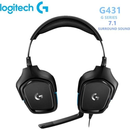 Logitech G431 7.1 Surround Sound Gaming Headset With 50mm Drivers DTS Headphone X2.0 6mm MIC for Windows Mac OS Nintendo