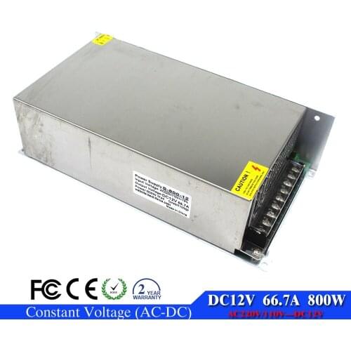 Single Output Switching power supply 12V 66.7A 800W Transformer 110V 220V AC To DC12V SMPS for LED Strip Module lamp lighting