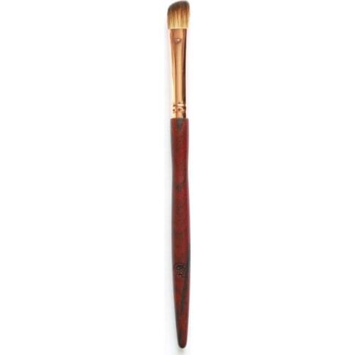 Q04 Professional Handmade Makeup Brush Soft Red Fox Hair Angled Eye Shadow Brush Red Sandalwood Handle Make Up Brushes