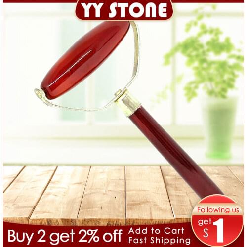 Single Head Facial Massage Roller Jade Face Slimming Body Head Neck Nature a Device Red agateDrop Shipping slimming face V-line