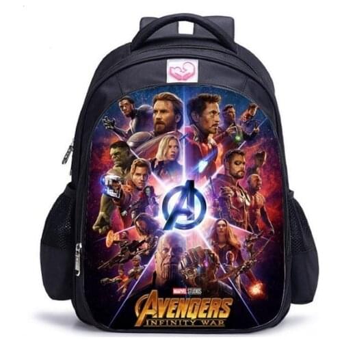 Avengers Infinity War Backpack Thanos Black Panther Printing Cartoon Children School Bags Boys Teenage Capacity Girls Mochilas