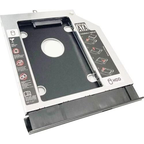SATA 2nd Hard Drive SSD HDD Module Caddy Adapter for Lenovo 100-15 100-15IBD B50-50 With Bezel and Bracket