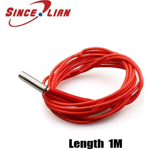 3D Printer Connector Wire 5pcs 12v 24v 40w 6*20 Cartridge Heater Reprap 1meter cable for 3D Printer V6 J-head Heating Cable