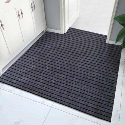 Can Be Cut Thin Doormat for Mall Entrance Door Outdoor Indoor Striped Gray Red Khaki Kitchen Area Rugs Anti Slip Door Floor Mats