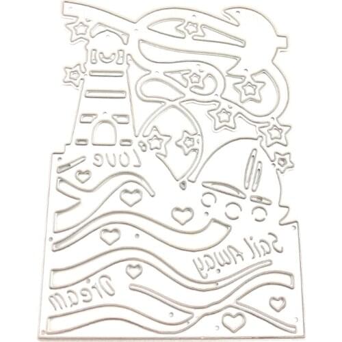 Sail Away Metal Cutting Dies Stencil Scrapbooking DIY Album Stamp Paper Emboss