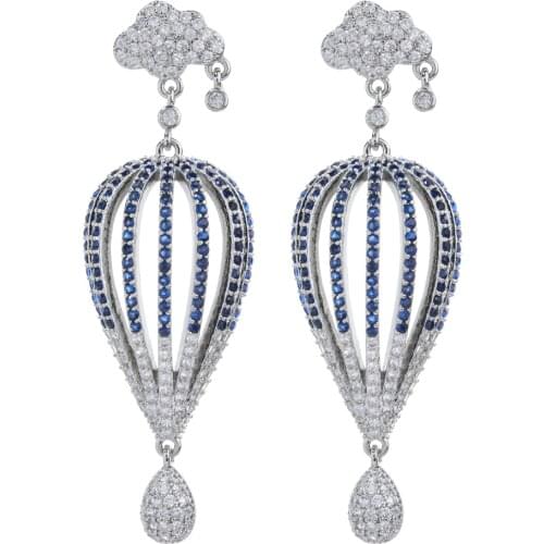 High quality fashion storm balloon cloud zircon earrings girls/women wedding party jewelry earrings gift ER-424
