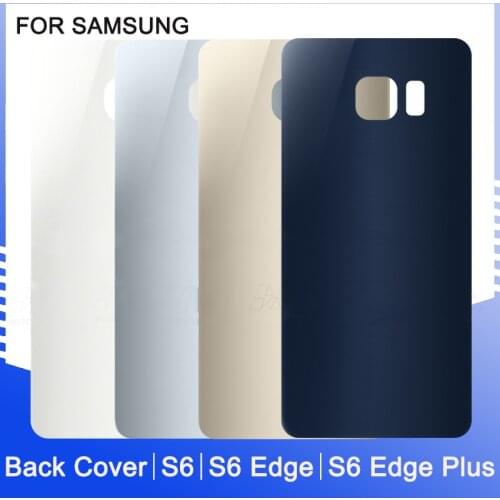 Back Glass Rear Cover Housing Battery Cover For Samsung S6 G920F S6 Edge G925F S6 Edge Plus G928F Battery Cover Case Replace