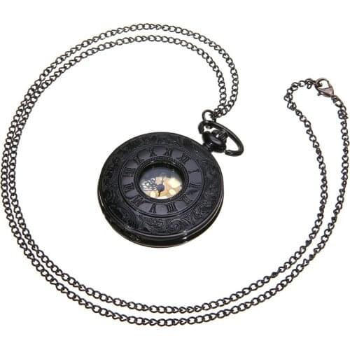 1Pc Vintage Pocket Watch Dial Antique Fob Watch Neklace Remo Pendant Chain Clock Fashion Women Man Watches Birthday Gift