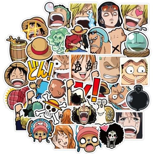 10/40PCS Anime ONE PIECE Graffiti Stickers DIY Skateboard Fridge Guitar Laptop Motorcycle Luggage Classic Toy Kid Sticker Decal