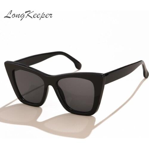 2021 Square Sunglasses Women Brand Design Black Cat Eye Sun Glasses Vintage Ladies Decorative Glasses Driving Lunette De Soleil