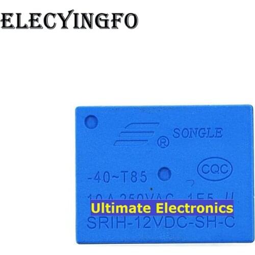 5pcs SRIH-12VDC-SH-C 5 feet 10A250VAC 9 Yang Soymilk T72H Relay