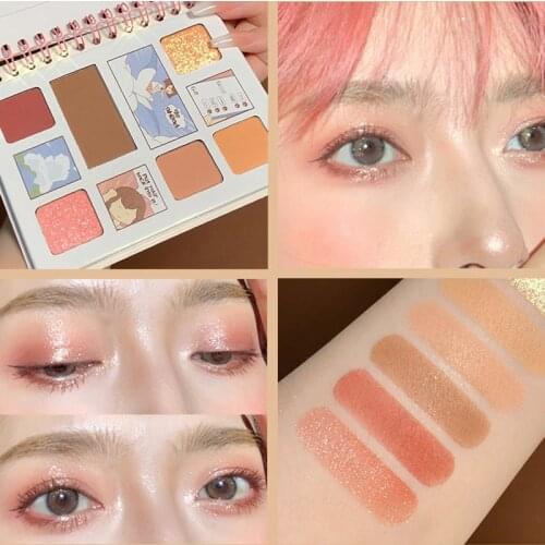 6 Colors Eyeshadow Manga Girl Series Diary Eyeshadow Palette Matte Natural Color Modification Eye Shadow Cosmetic