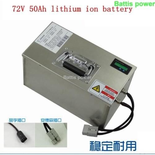 72V 50Ah lithium ion battery pack li ion rechargeable battery BMS for 5000W scooter ebike Motorcycle Van AGV +10A charger