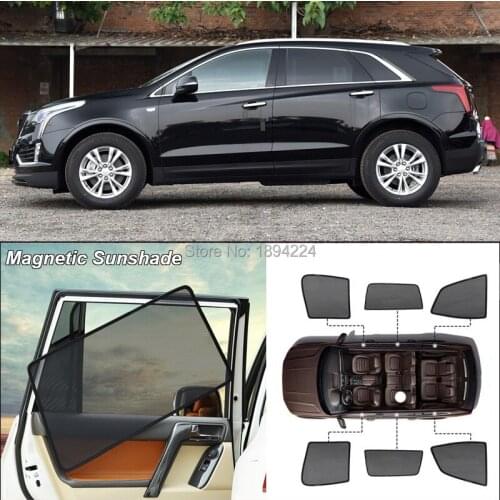 Car Side Windows Magnetic Sun Shade UV Protection Ray Blocking Mesh Visor For Cadillac XT5