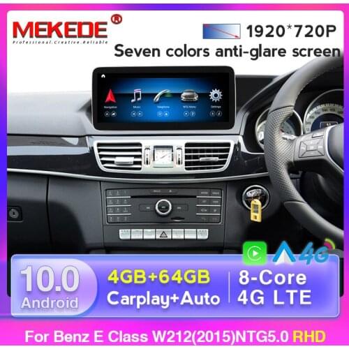 Android 10 8 Core 4G+64GB 4G LTE Car GPS Navigation Multimedia Player for Benz E Class W212 S212 2009-2016 RHD Carplay WIFI BT