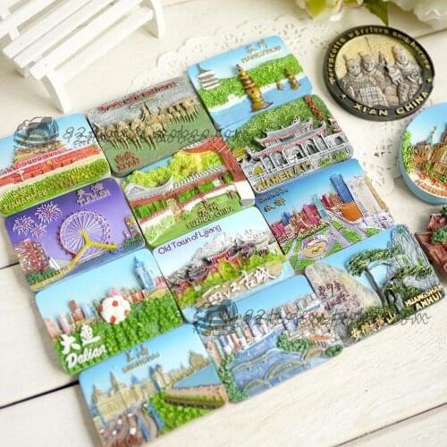 BABELEMI China Shanghai Sanya Tianjin Yunnan Beijing Luoyang Xiamen Qinghai Taiwan Guangzhou Guilin Fridge Magnets Souvenirs
