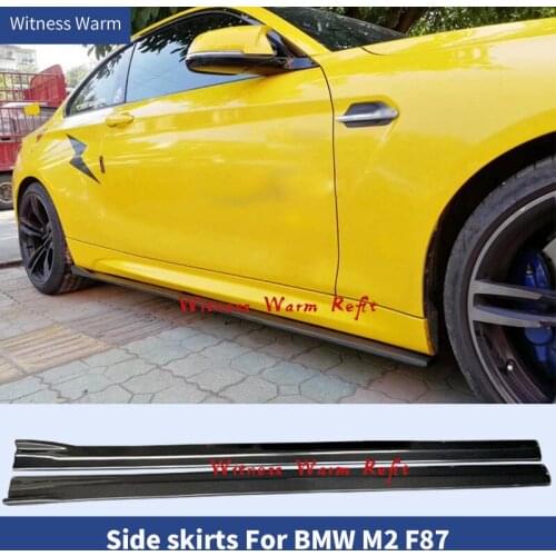 Carbon Fiber/FRP Side Skirts apron for BMW F87 M2 side Lip Splitter Protector Body kit 2015+ Car styling