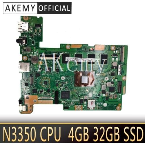 C423NA Laptop Motherboard 32GB SSD for ASUS Chromebook C423NA C423N C423 C223NA N3350 CPU 4GB RAM original Mainboard test ok