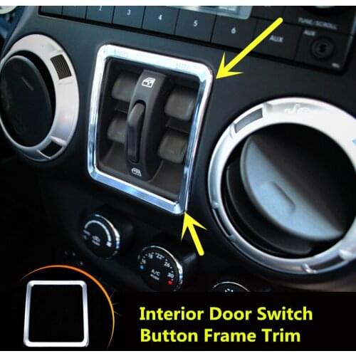 For Jeep Wrangler Rubicon JK Interior Door Switch Button Cover Trim 2011-2016 Car accesories interior Car decoration