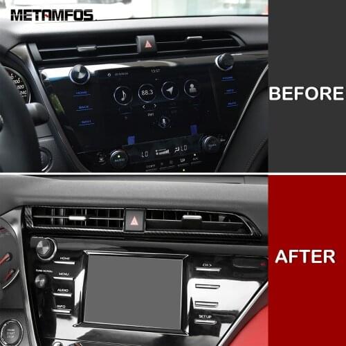 For Toyota Camry 2018 2019 2020 Center Control Air Condition Vent Outlet Cover Warning Light Button Trim Interior Accessories