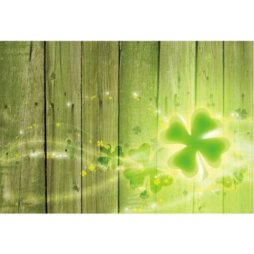 Happy St. Patricks Day Wooden Board Clover Photography Background Celebration Photo Booth Studio Decor
