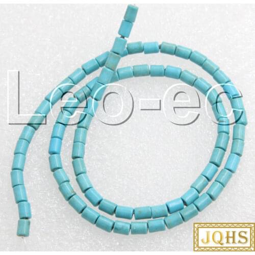 Natural 4X5mm column turquoises Loose beads Strand For Jewelry Making 15" V1277