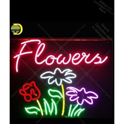 Neon Sign flowers Neon Bulb sign handcraft restaurant Display Beer neon Neon Bulbs Decorative Neon Beer Sign Neon Signs For Home