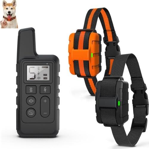 1640Ft Dog Training Collar Anti Barking Device Rechargeable Pet Trainer With 3 Training Modes Beep Vibration Shock Dog Collar