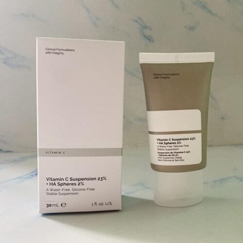 10Pcs/lot Face Primer Ordinary 23% Vitamin C Suspension 2% 30ml Hyaluronic Acid Microparticle Essence Brighten Skin Moisturize