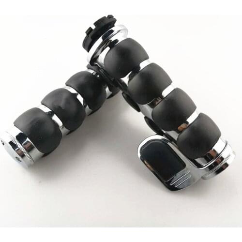 25mm 1" Motorcycle Rubber Hand Grip Handle Bar Handlebar For Harley Sportster XL 883 1200 Touring Dyna Softail Custom