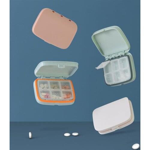 ROSENICE Weekly Rotating Pill Box Travel Pill Case Splitter Pill Organizer Medicine Box Cutter 7 Day Pill Container Pastillero