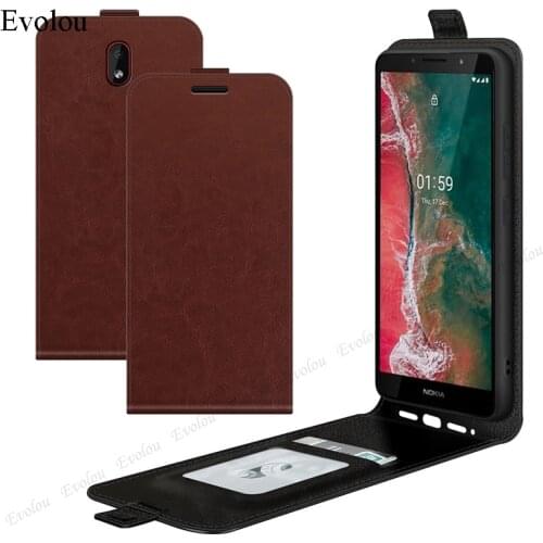 Luxury Magnetic Flip Vertical Leather Phone Case For Nokia G20 G10 Up Down Slot Card Wallet Back Cover For Nokia C1 Plus 1.4 Bag