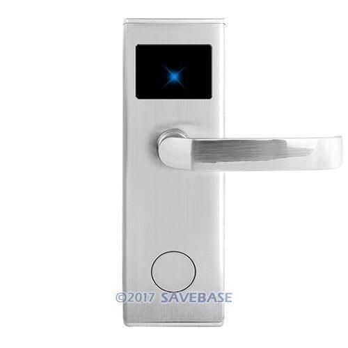 SAVEBASE New ID Card Keyless Access Door Lock +Deadbolt Latch+2 Emergency Keys Heavy-duty