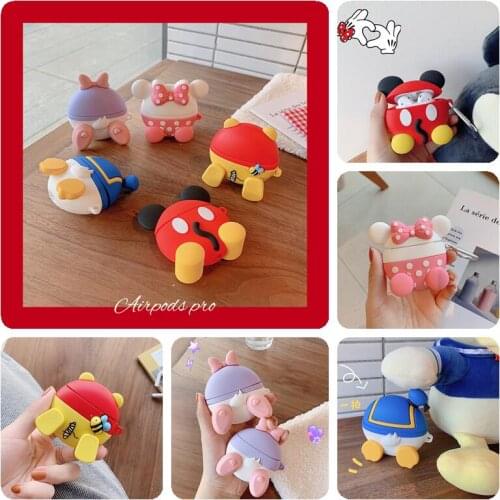 Disney Mickey Mouse Donald Duck AirPods Silicone Headphone Case Suitable for Airpods1/2 Generation Cute Cartoon Protective Case